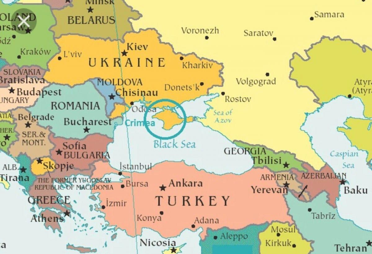 kaart van Moldavië en de omliggende landen