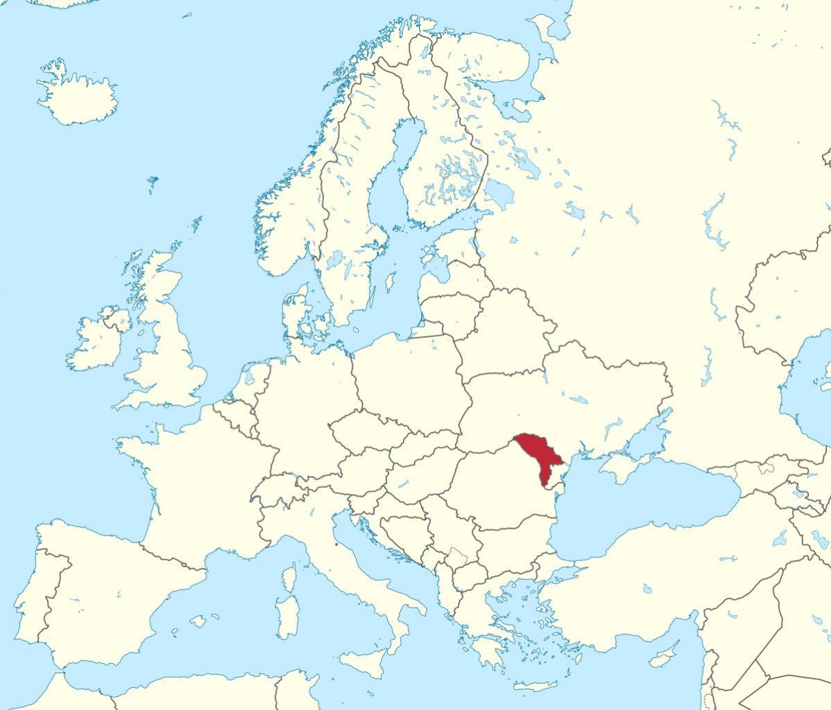 Kaart van Moldavië europa