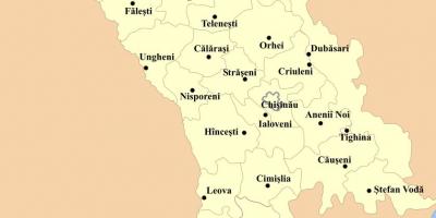 Kaart van Moldavië cahul