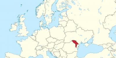 Kaart van Moldavië europa